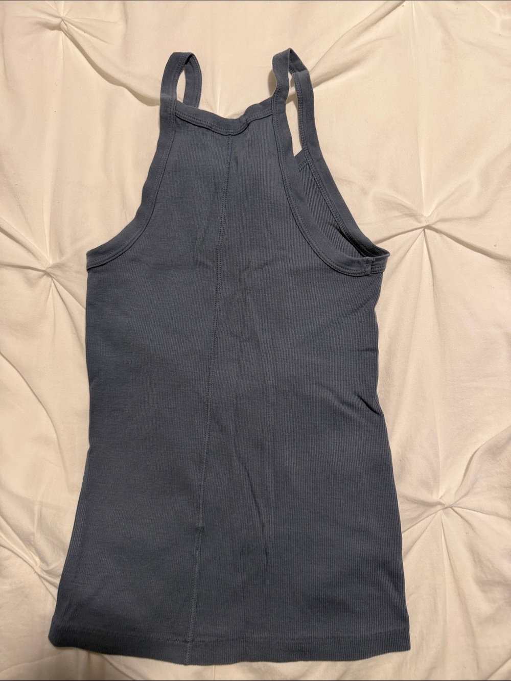 Denim Forum Navy Ribbed Tank - Picture 2 of 2